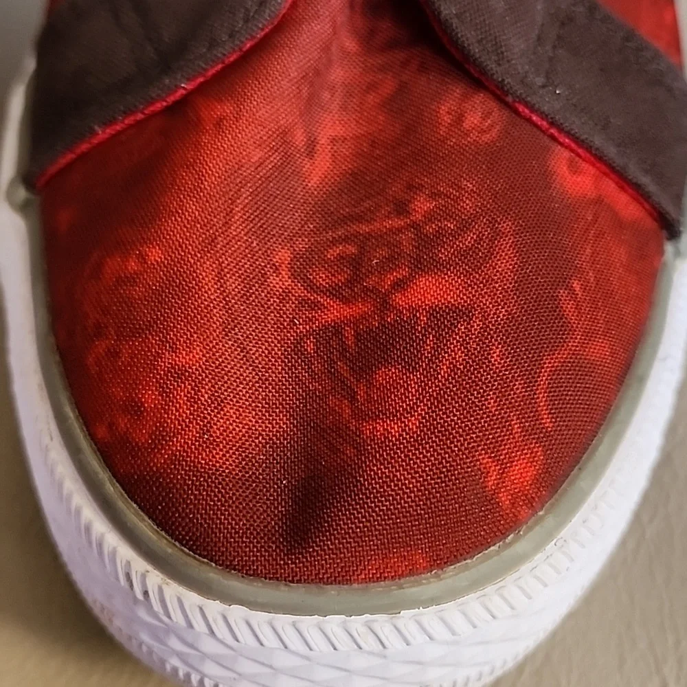 Ed Hardy Men's Red Jet Patterned Sneakers Size 11 Preowned - Picture 4 of 12